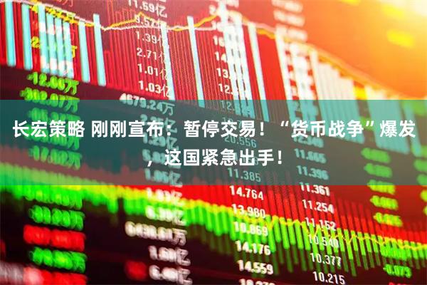 长宏策略 刚刚宣布：暂停交易！“货币战争”爆发，这国紧急出手！